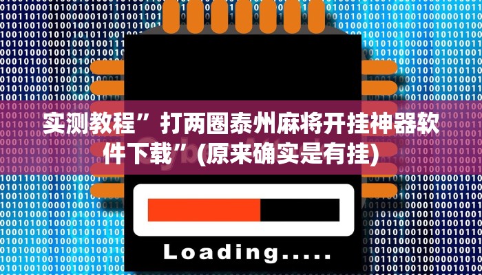 实测教程”打两圈泰州麻将开挂神器软件下载”(原来确实是有挂)