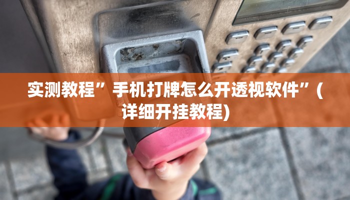 实测教程”手机打牌怎么开透视软件”(详细开挂教程)
