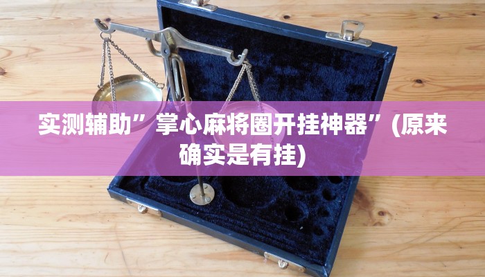 实测辅助”掌心麻将圈开挂神器”(原来确实是有挂)
