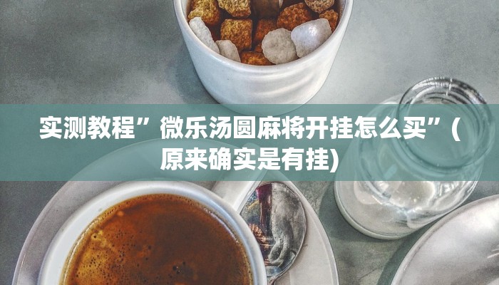 实测教程”微乐汤圆麻将开挂怎么买”(原来确实是有挂)