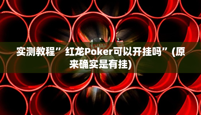实测教程”红龙Poker可以开挂吗”(原来确实是有挂)