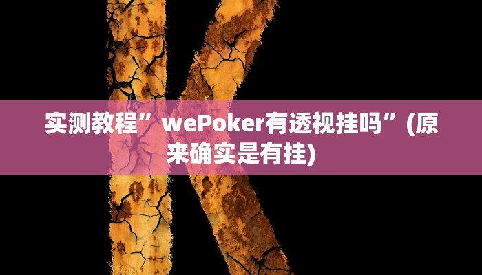 实测教程”德扑之星作弊透视挂”(原来确实是有挂)