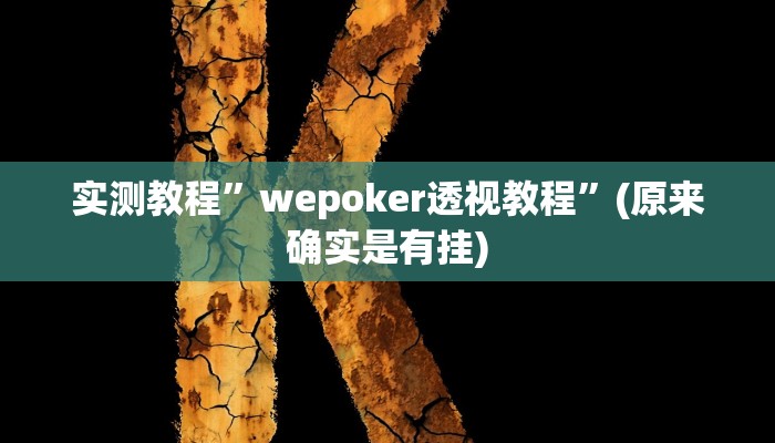 实测辅助”启东牌缘到底有挂吗”(原来确实是有挂)