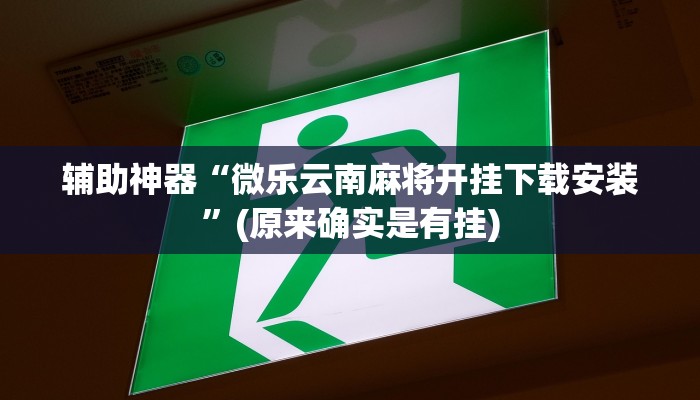 教程辅助!“天天十三水有挂吗”原来真可以开挂