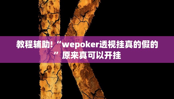 教程辅助!“wepoker透视挂真的假的”原来真可以开挂