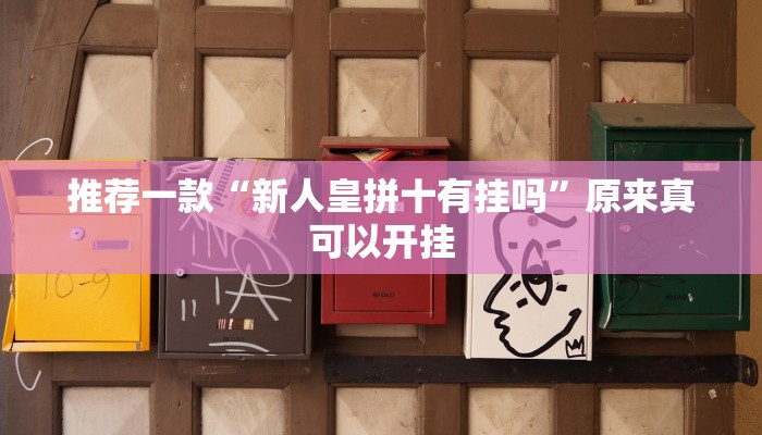 推荐一款“新人皇拼十有挂吗”原来真可以开挂