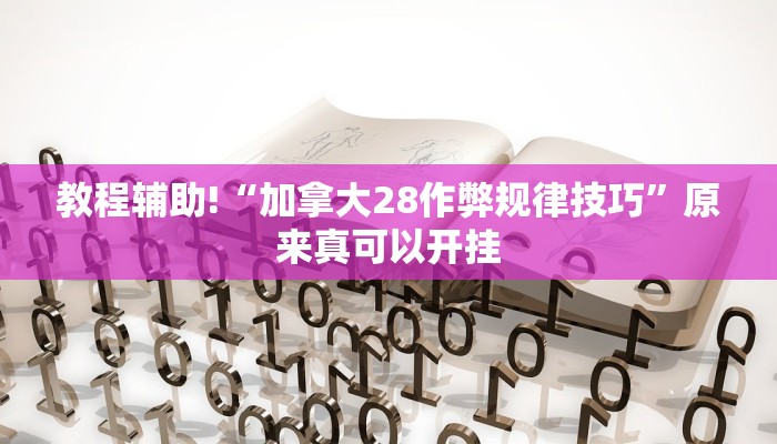 教程辅助!“加拿大28作弊规律技巧”原来真可以开挂