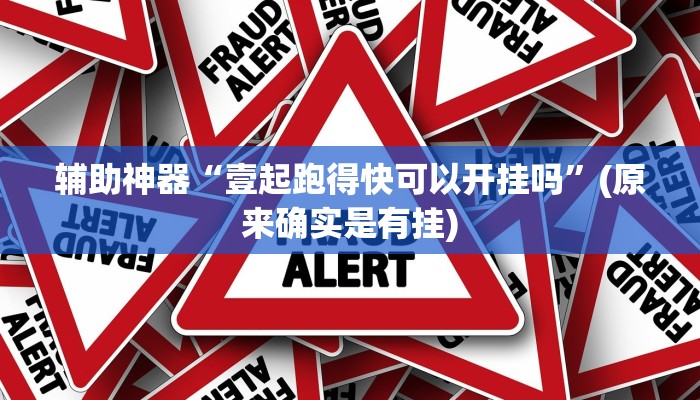 辅助神器“壹起跑得快可以开挂吗”(原来确实是有挂)