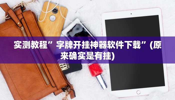 实测教程”字牌开挂神器软件下载”(原来确实是有挂)