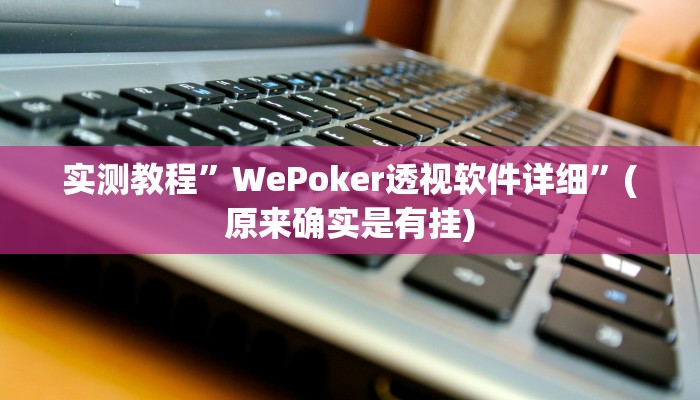 实测教程”WePoker透视软件详细”(原来确实是有挂)