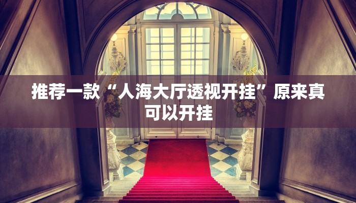 推荐一款“人海大厅透视开挂”原来真可以开挂