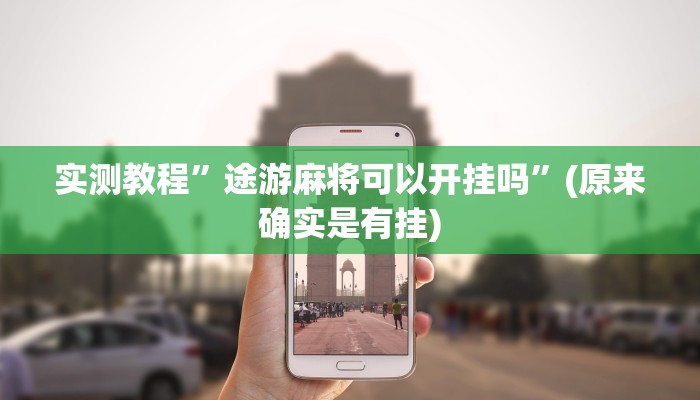 实测教程”途游麻将可以开挂吗”(原来确实是有挂)