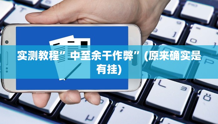 实测教程”中至余干作弊”(原来确实是有挂)