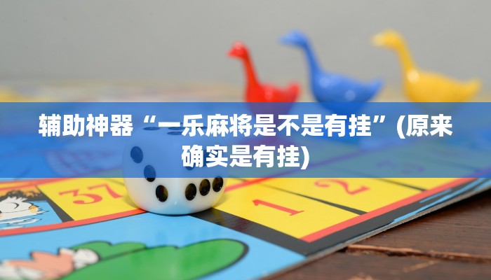 辅助神器“一乐麻将是不是有挂”(原来确实是有挂)