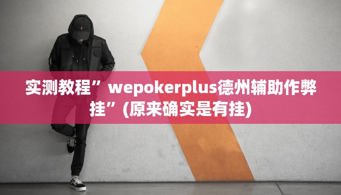 实测教程”wepokerplus德州辅助作弊挂”(原来确实是有挂)
