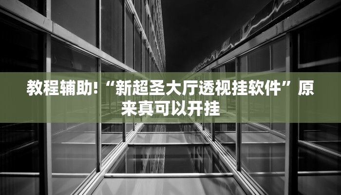 教程辅助!“新超圣大厅透视挂软件”原来真可以开挂