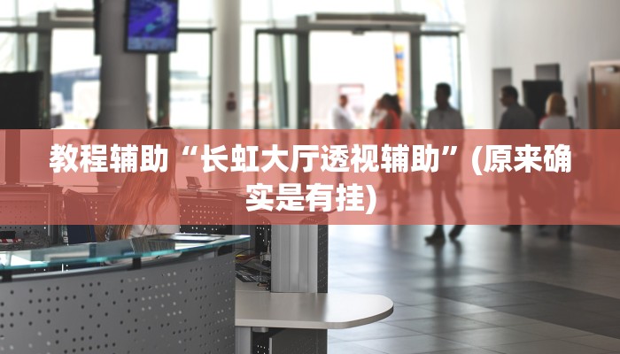 教程辅助“长虹大厅透视辅助”(原来确实是有挂)
