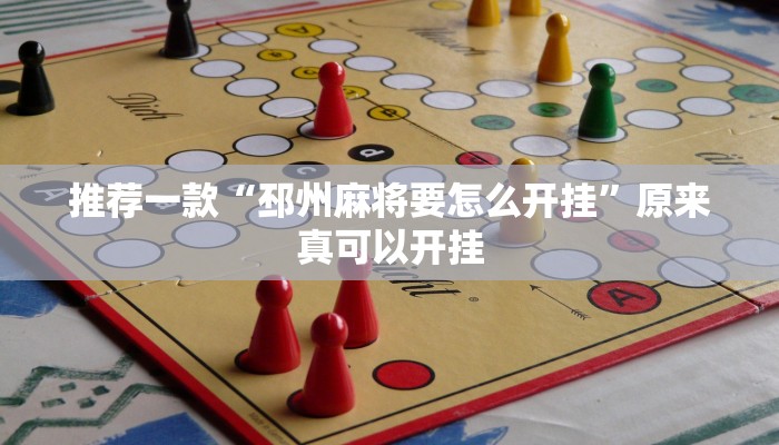 推荐一款“邳州麻将要怎么开挂”原来真可以开挂