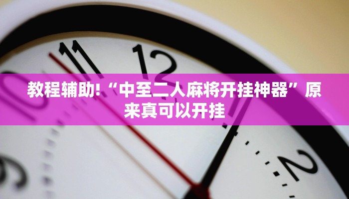 教程辅助!“中至二人麻将开挂神器”原来真可以开挂