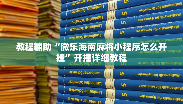 教程辅助“微乐海南麻将小程序怎么开挂”开挂详细教程