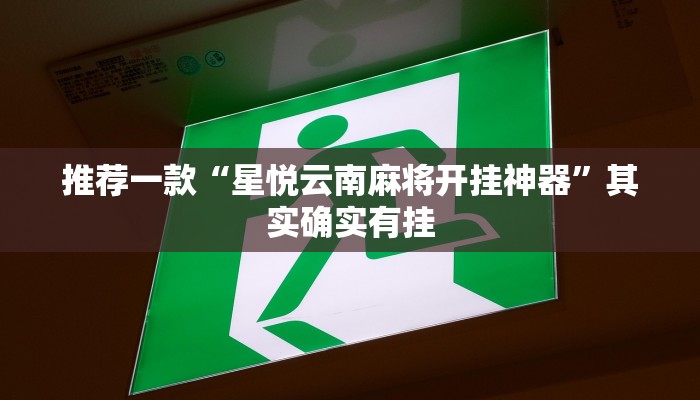 推荐一款“星悦云南麻将开挂神器”其实确实有挂