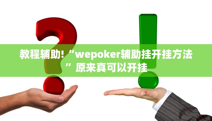 教程辅助!“wepoker辅助挂开挂方法”原来真可以开挂