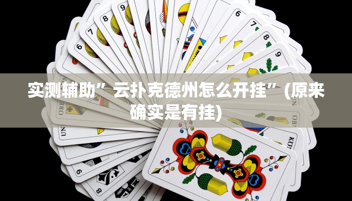 实测辅助”云扑克德州怎么开挂”(原来确实是有挂)