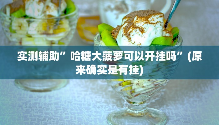 实测辅助”哈糖大菠萝可以开挂吗”(原来确实是有挂)