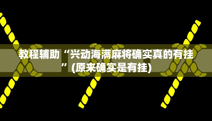 辅助神器“杭州麻将开挂方法”(原来确实是有挂)
