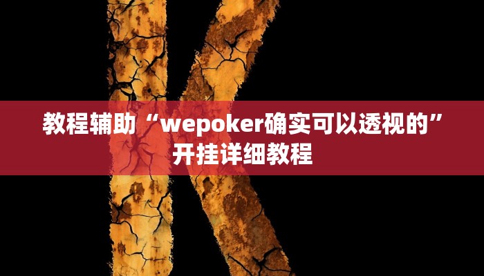 实测教程”WePoker德州开挂神器”(原来确实是有挂)