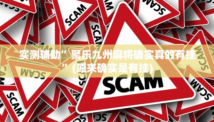 实测辅助”聚乐九州麻将确实真的有挂”(原来确实是有挂)