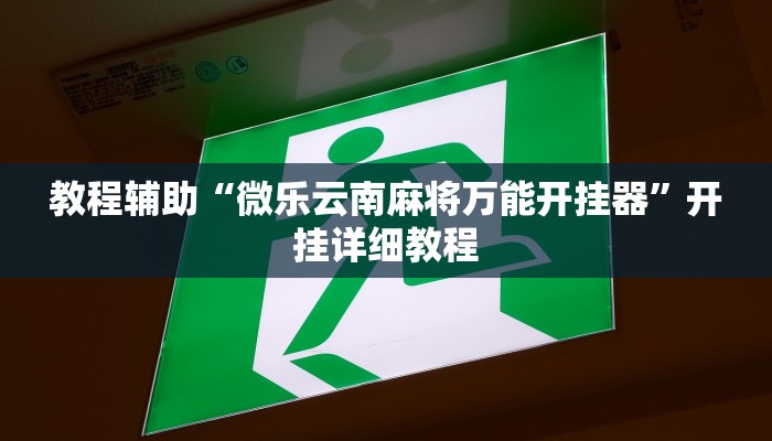 教程辅助“微乐云南麻将万能开挂器”开挂详细教程