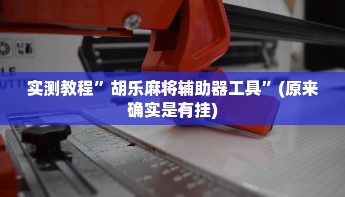 实测教程”胡乐麻将辅助器工具”(原来确实是有挂)