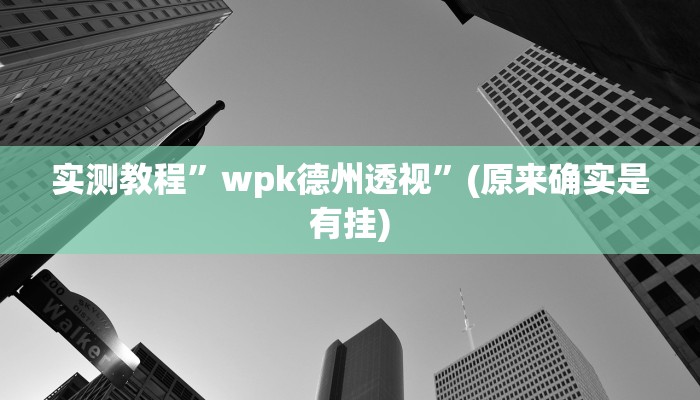辅助神器“胡乐麻将带挂视频”(原来确实是有挂)