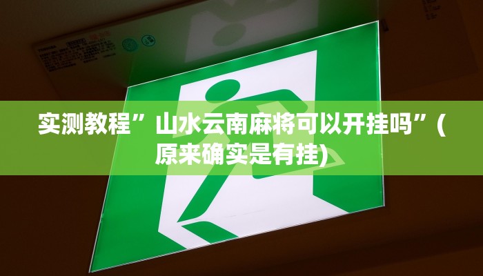 实测教程”中至赣牌圈开挂辅助软件”(原来确实是有挂)