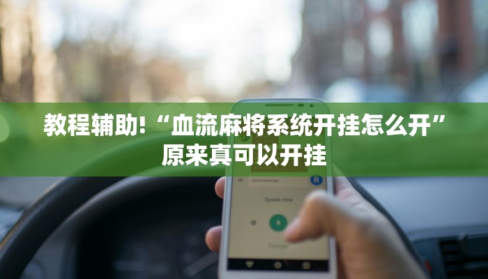 教程辅助!“邳州麻将要怎么开挂”原来真可以开挂