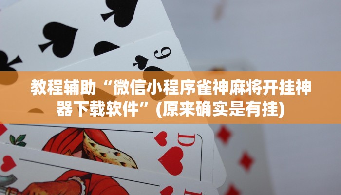 教程辅助“微信小程序雀神麻将开挂神器下载软件”(原来确实是有挂)