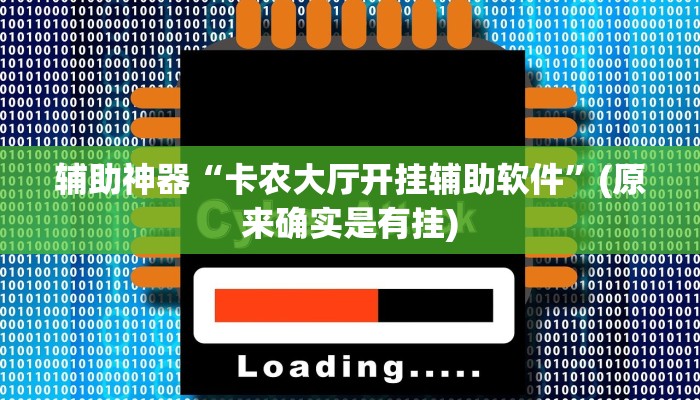 辅助神器“卡农大厅开挂辅助软件”(原来确实是有挂)