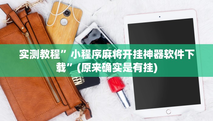 实测教程”小程序麻将开挂神器软件下载”(原来确实是有挂)
