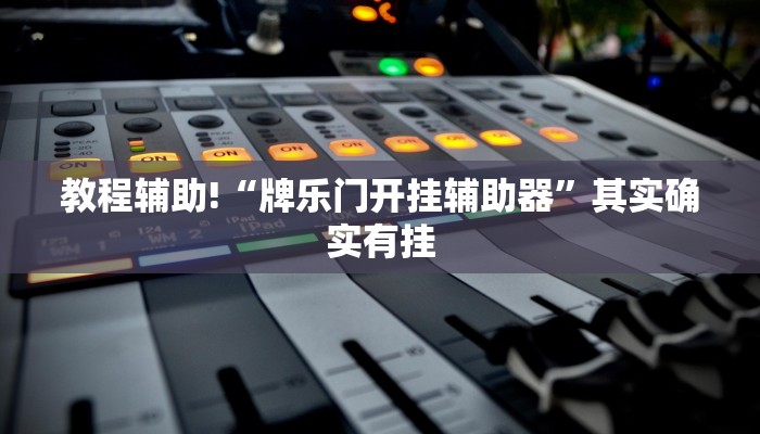 教程辅助!“牌乐门开挂辅助器”其实确实有挂