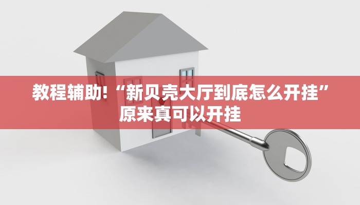 教程辅助!“新贝壳大厅到底怎么开挂”原来真可以开挂