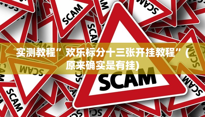 实测教程”欢乐标分十三张开挂教程”(原来确实是有挂)
