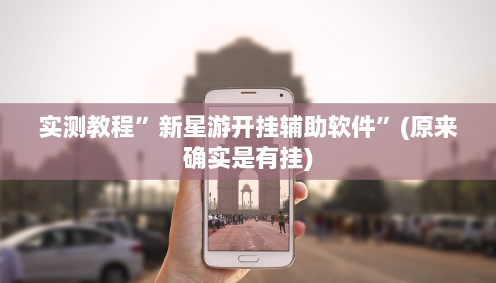 实测教程”新星游开挂辅助软件”(原来确实是有挂)