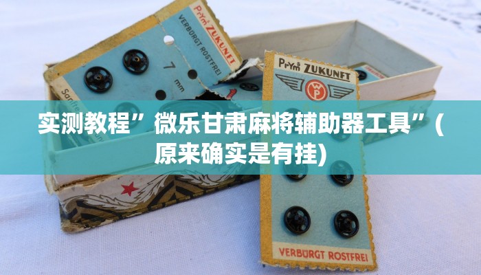 实测教程”微乐甘肃麻将辅助器工具”(原来确实是有挂)