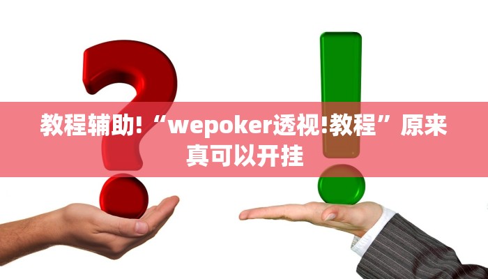 教程辅助!“wepoker透视!教程”原来真可以开挂