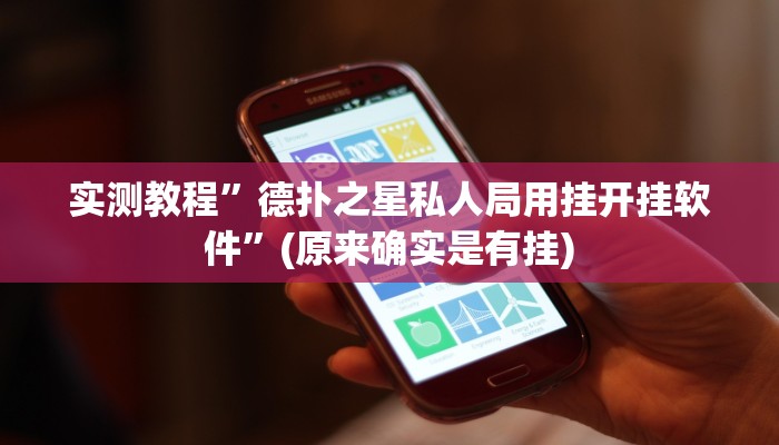 实测教程”德扑之星私人局用挂开挂软件”(原来确实是有挂)
