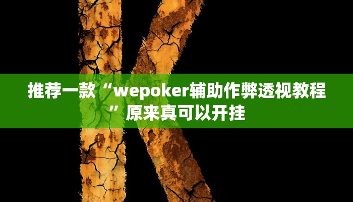 推荐一款“wepoker辅助作弊透视教程”原来真可以开挂