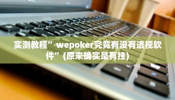 实测教程”wepoker究竟有没有透视软件”(原来确实是有挂)
