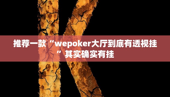 推荐一款“wepoker大厅到底有透视挂”其实确实有挂