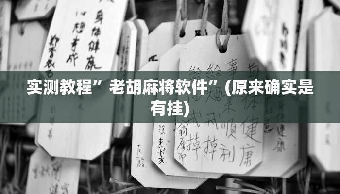 实测教程”老胡麻将软件”(原来确实是有挂)